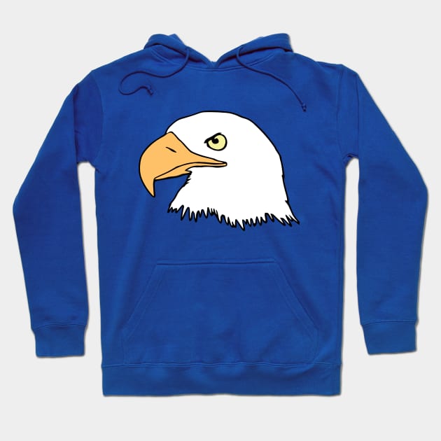 Bald Eagle Head Hoodie by KayBee Gift Shop